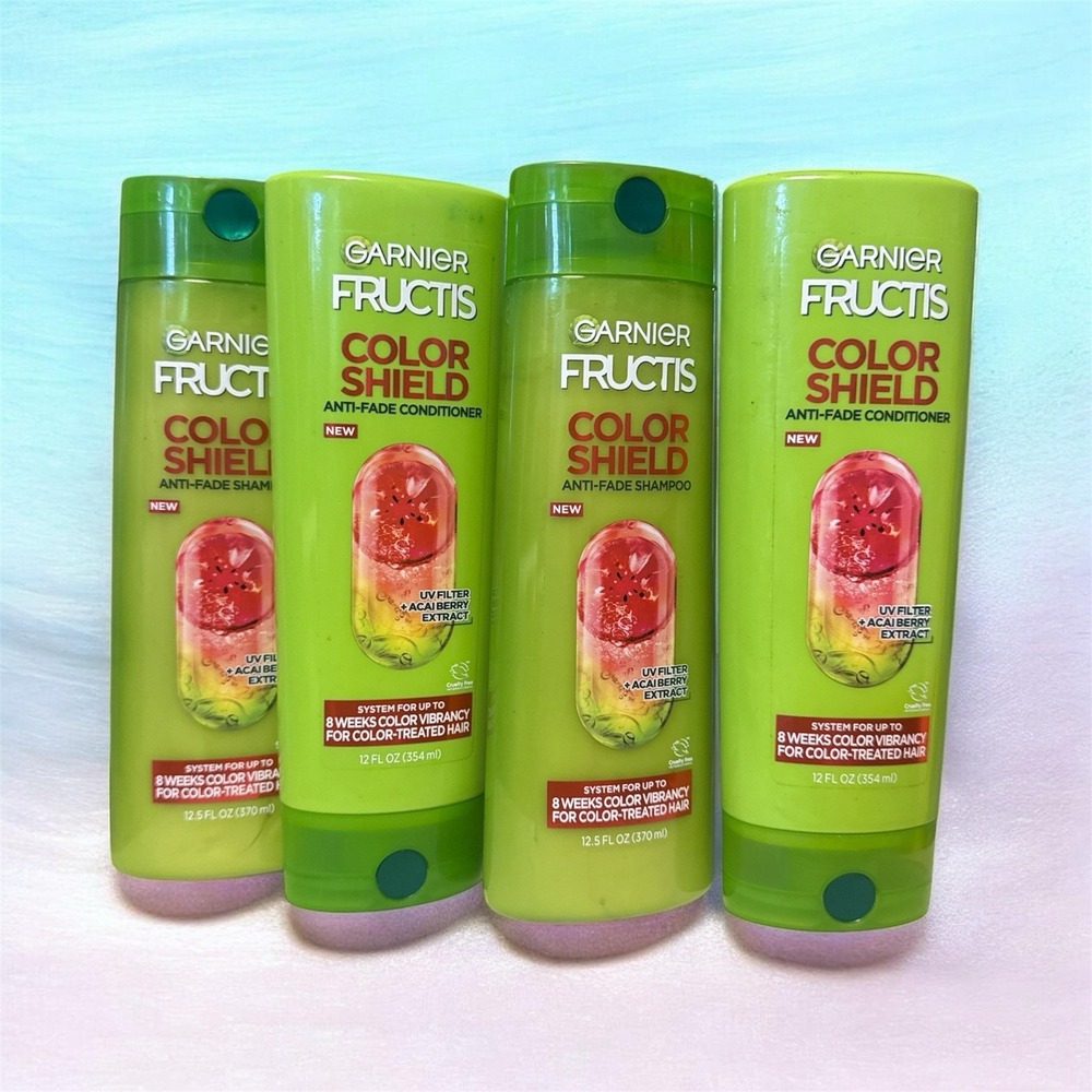Garnier Fructis Color Shield, Shampoo & Conditioner, 12 fl oz (Lot of 4)